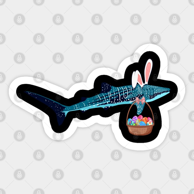 Whale Shark Easter Eggs Rhincodon typus Bunny Ears Easter Sticker by Msafi